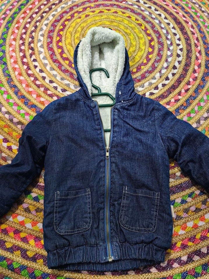 Fermuarlı Erkek Çocuk Kot Ceket - Görsel 3