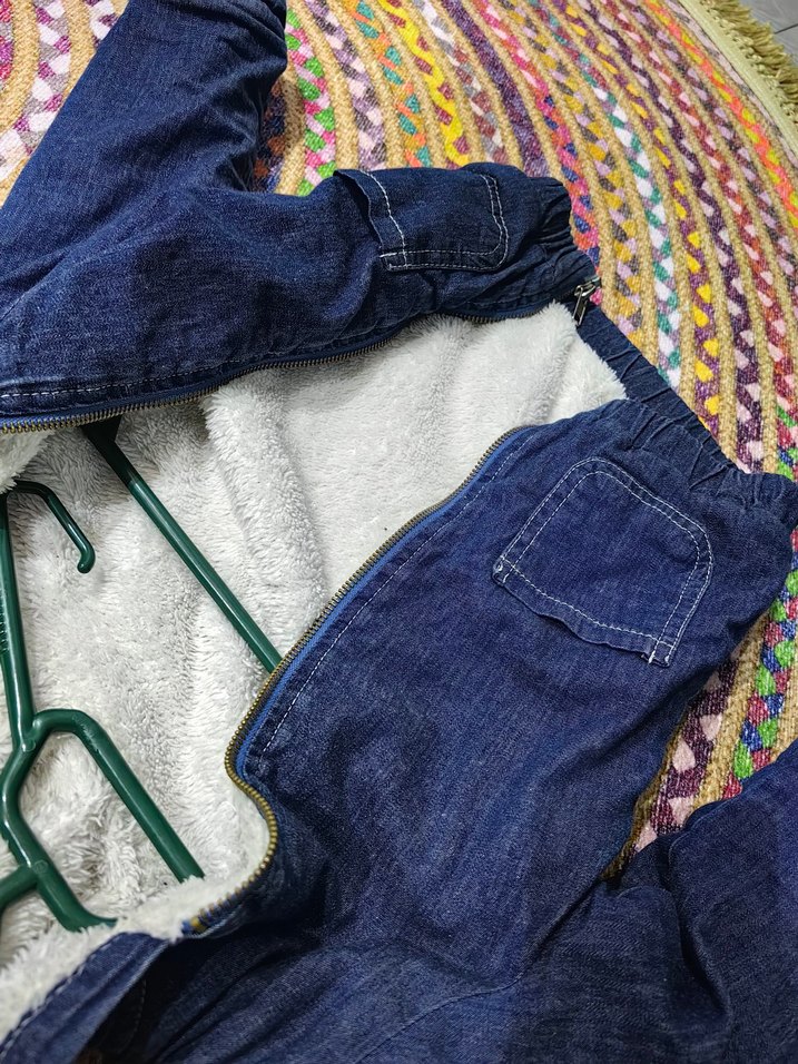 Fermuarlı Erkek Çocuk Kot Ceket - Görsel 4