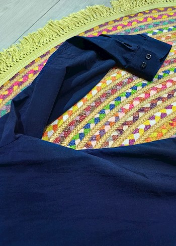 Erkek Lacivert Kısa Kollu Gömlek - Görsel 6