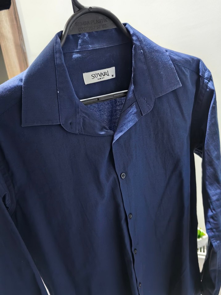 Erkek Lacivert Kısa Kollu Gömlek - Görsel 4