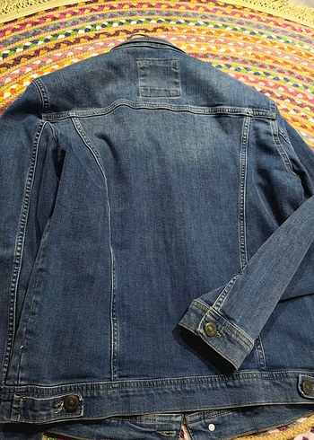 Düğmeli Mavi Kadın Denim Ceket - Görsel 7