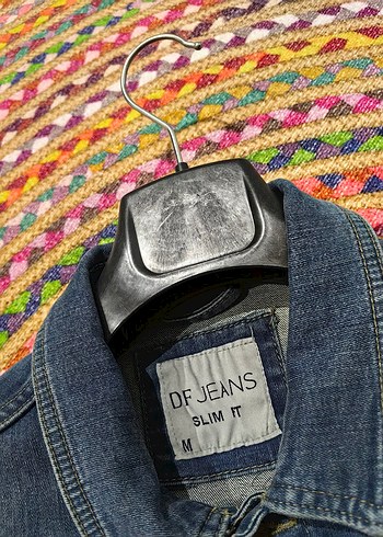 Düğmeli Mavi Kadın Denim Ceket - Görsel 6