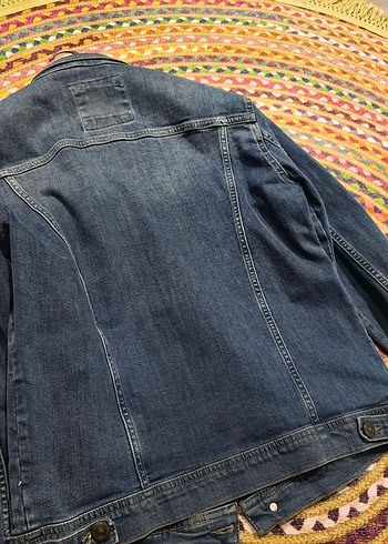 Düğmeli Mavi Kadın Denim Ceket - Görsel 5