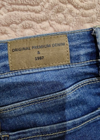 Lacivert Midi Kadın Denim Pantolon - Görsel 3