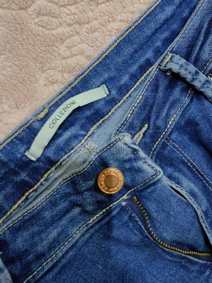 Lacivert Midi Kadın Denim Pantolon - Görsel 4