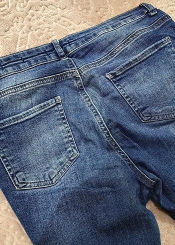 Renkli Batik Desenli Kadın Kot Pantolon - Görsel 8