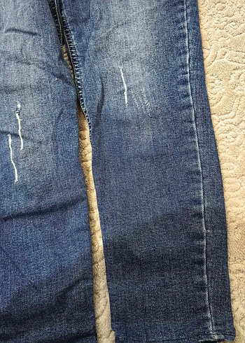 Renkli Batik Desenli Kadın Kot Pantolon - Görsel 4