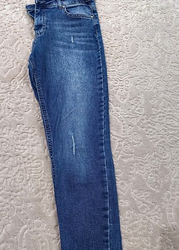 Renkli Batik Desenli Kadın Kot Pantolon - Görsel 7