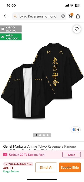 Tokyo revengers kimono hırka