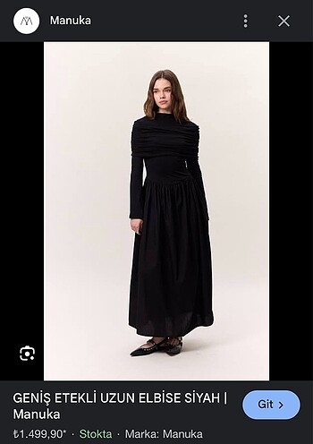 Suud Collection Manuka drape elbise