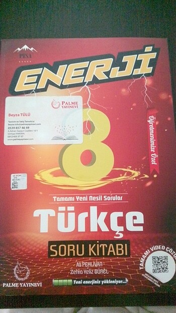 Palme Yayınevi 8.Sınıf Türkçe Soru Bankası 