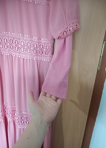 40 Beden pembe Renk Elbise
