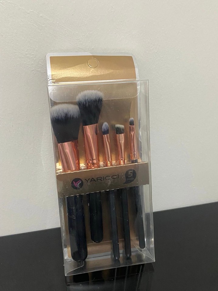 Yaricci 5'li Altın Siyah Makyaj Fırça Seti - Görsel 2