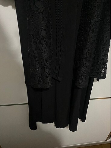 xl Beden siyah Renk Orta Yaş İçin Yelekli Elbise
