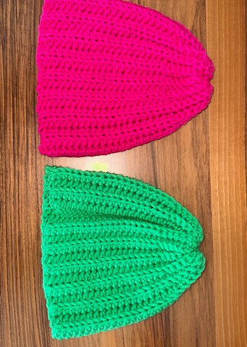 Renkli Kadın Örgü Bere Seti - Görsel 4