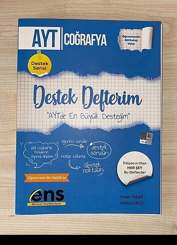 Ens ayt coğrafya destek defteri
