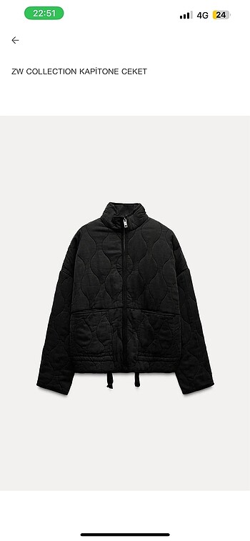 Zw collection kapitone ceket