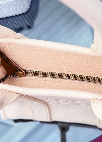 The tote bag bej deri çanta - Görsel 4