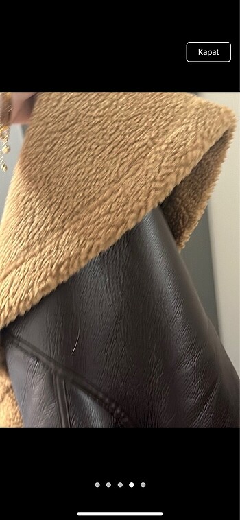 m Beden kahverengi Renk Stradivarius biker ceket mont