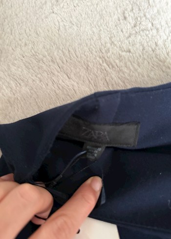 Lacivert Kemerli Mini şort etek - Görsel 2