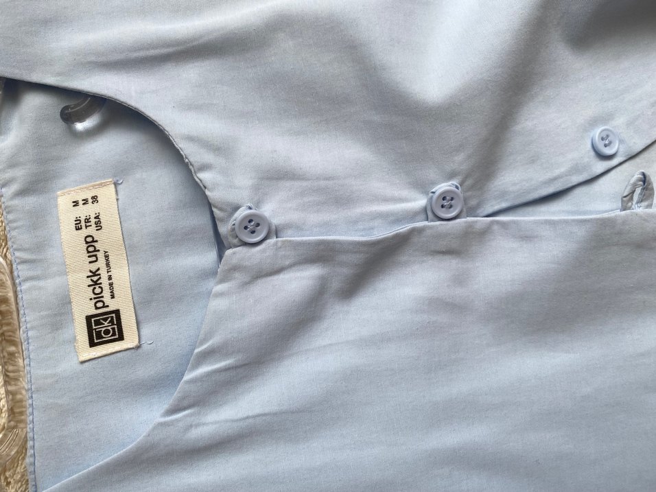 Mavi Düğmeli Gömlek - Görsel 2