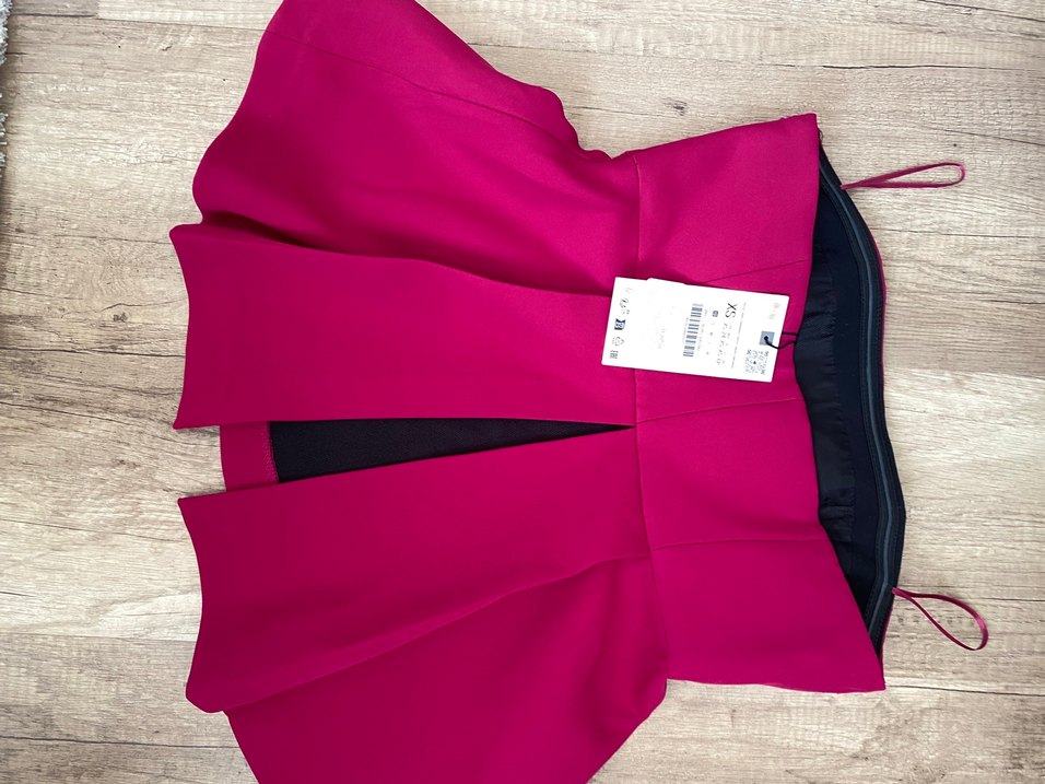 Pembe Straplez Pilili bluz - Görsel 2