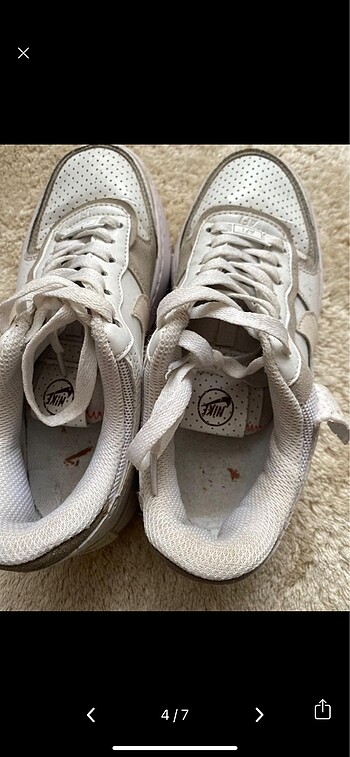 37,5 Beden beyaz Renk nike airforce