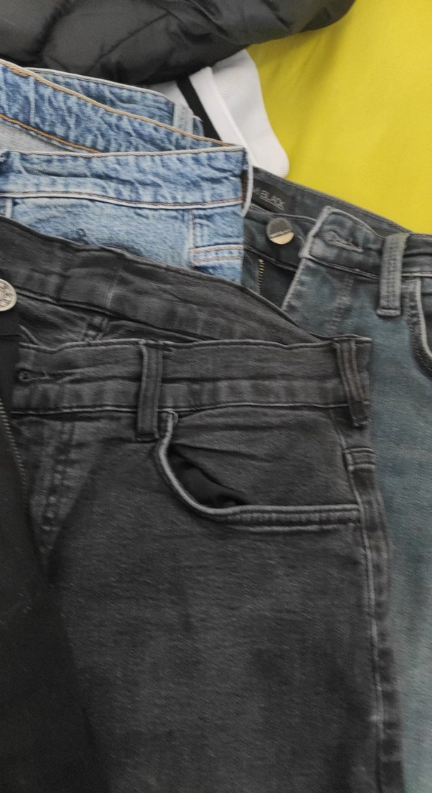 Erkek Siyah Regular Fit Denim Jean - Görsel 3