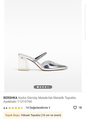 Bershka gümüş topuklu sandalet 