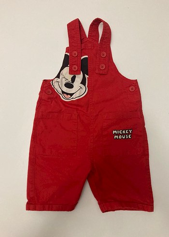 Kırmızı Mickey Mouse Erkek Çocuk Salopet