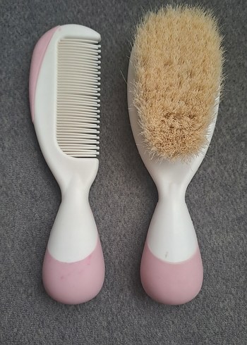 Pembe Bebek Saç Fırçası ve Tarak Seti - Görsel 2