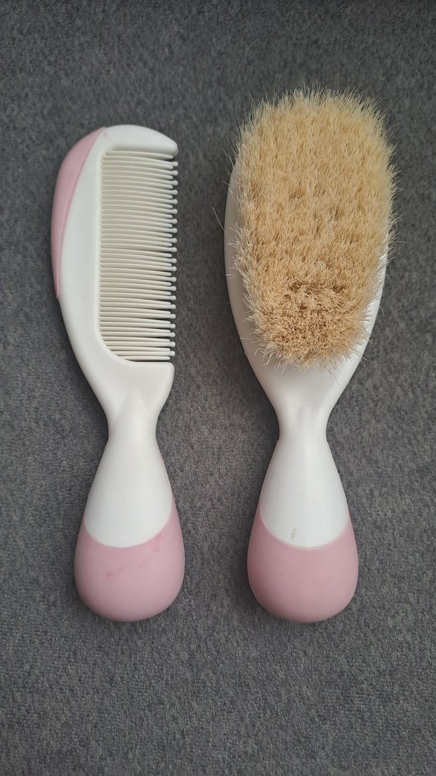Pembe Bebek Saç Fırçası ve Tarak Seti - Görsel 2