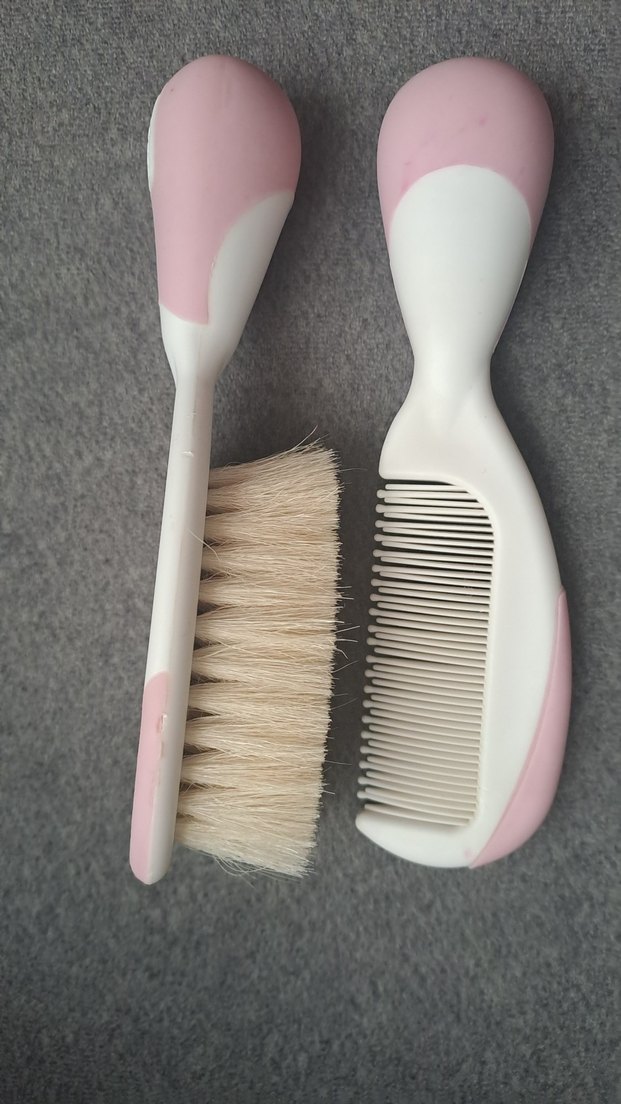 Pembe Bebek Saç Fırçası ve Tarak Seti - Görsel 4
