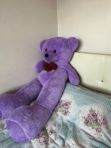 Mor Ayıcık papyonlu 130cm - Görsel 2