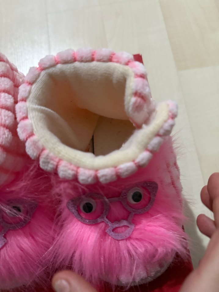 Nakışlı Pembe Kız Çocuk Sıcak Kürklü ev botu - Görsel 2