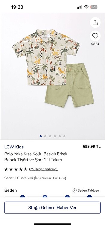LC Waikiki erkek çocuk takım 4-5 yaş