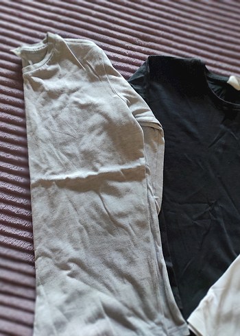 Gri ve Beyaz Erkek tişört - Görsel 2