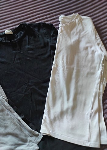 Gri ve Beyaz Erkek tişört - Görsel 3