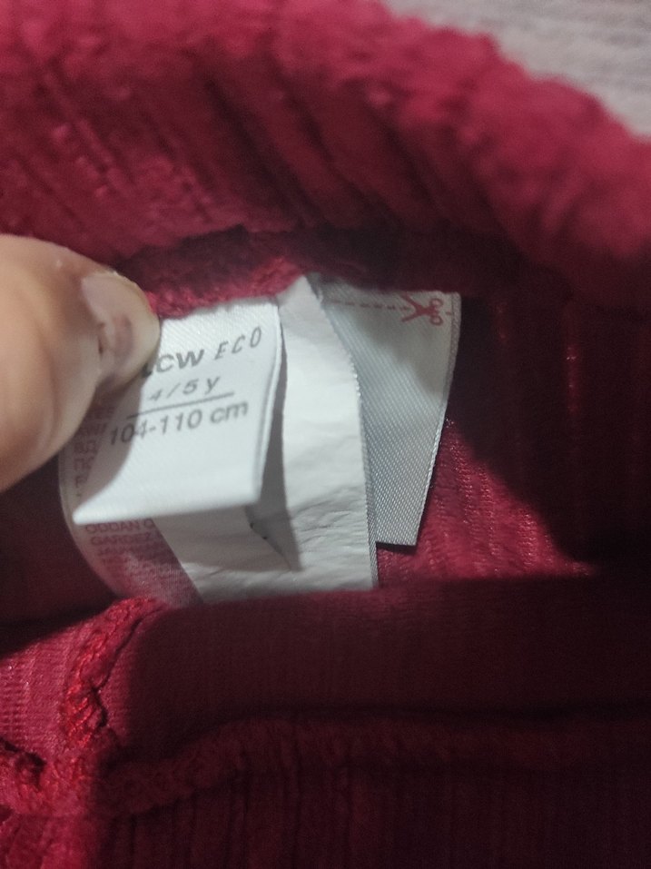 Bordo Çocuk Tayt - Görsel 2