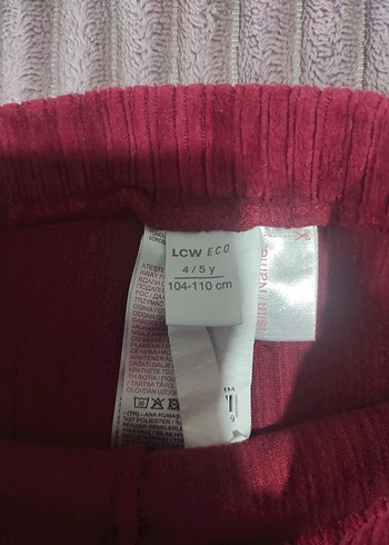 Bordo Kız Çocuk fitilli Tayt - Görsel 5