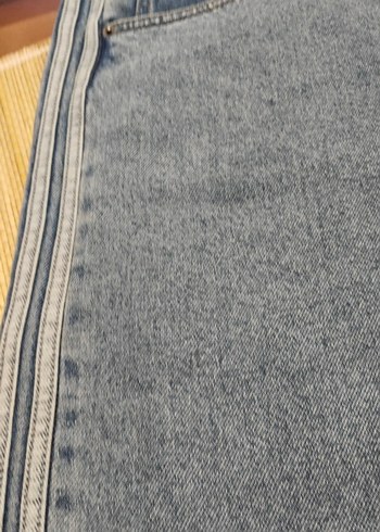 Erkek Gri Denim Midi Jean Şort kadın - Görsel 3