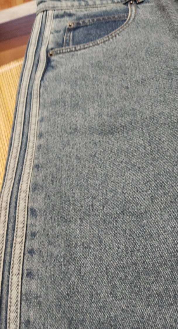 Erkek Gri Denim Midi Jean Şort kadın - Görsel 3