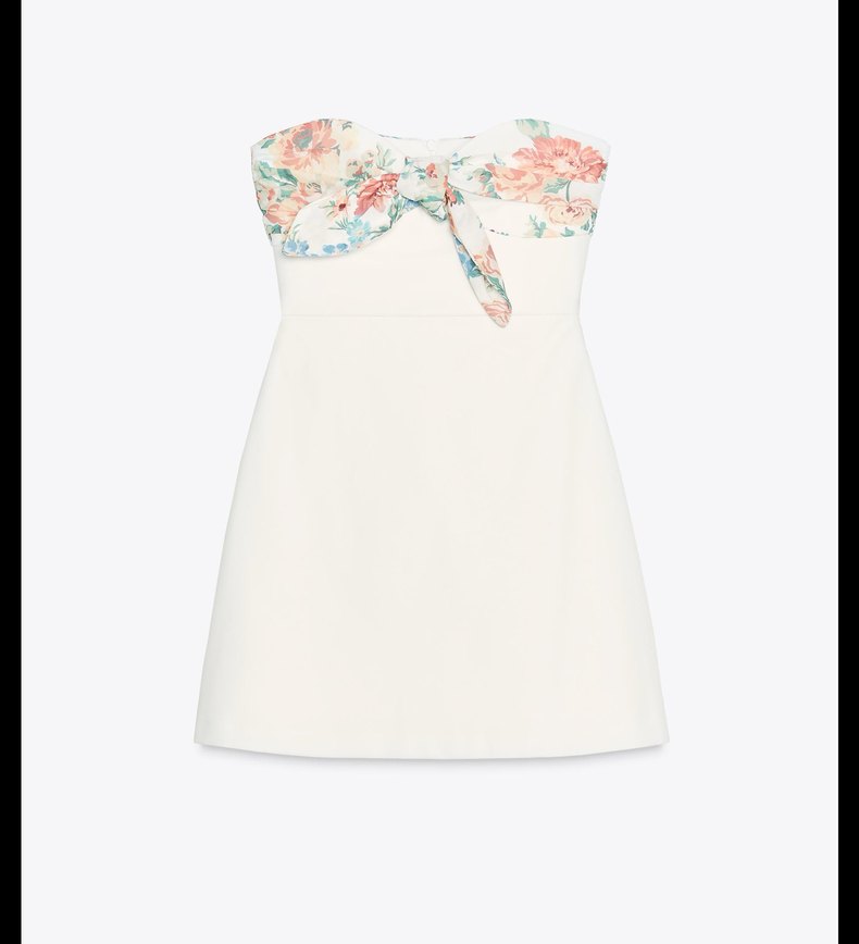 zara Straplez mini Elbise - Görsel 2