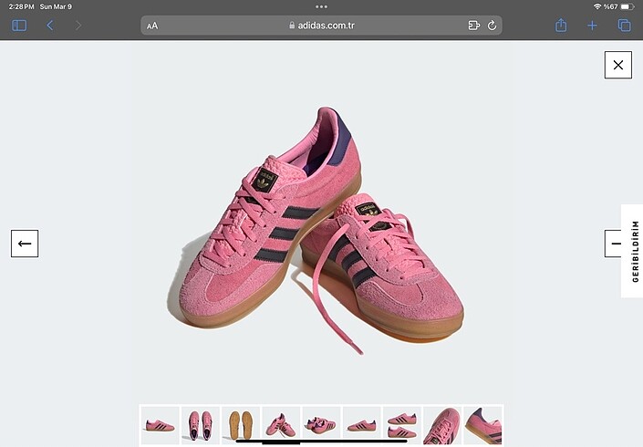 adidas gazelle pembe