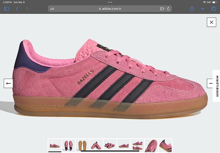 37 Beden adidas gazelle pembe