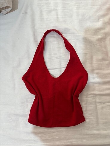 bershka halter yaka bluz y2k
