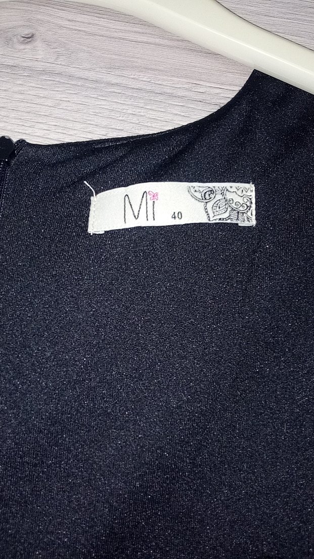 Dantelli Siyah Midi V Yakalı Kadın Elbise - Görsel 4