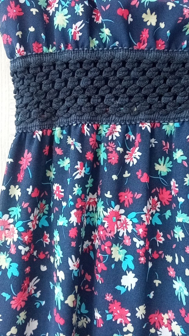 Bohem V Yakalı Renkli Uzun Elbise - Görsel 3