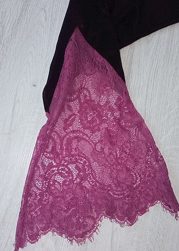 Bordo Kadife Mini Kadın Pijama Takımı - Görsel 5