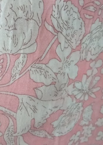 Pembe Batik Desenli Uzun Kollu V Yaka Gecelik - Görsel 5